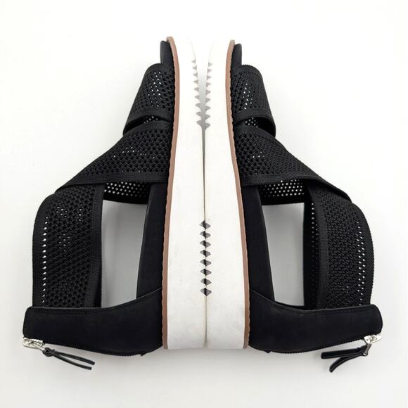 Easy Spirit Sewitney2 Knit Platform Sandals Open Toe Black Size US7M EU38 - Picture 10 of 11